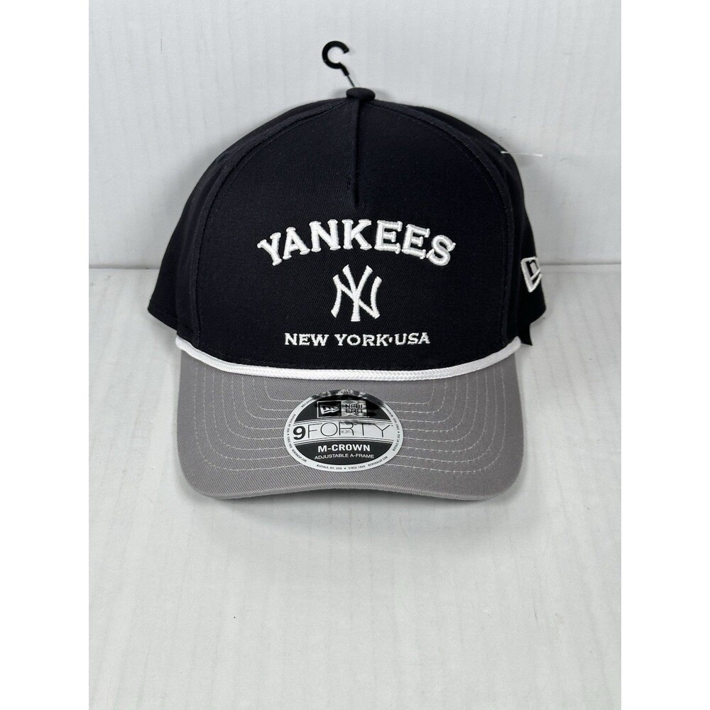 New Era 9FORTY New York Yankees A-Frame M-Crown Adjustable Hat Cap OSFM